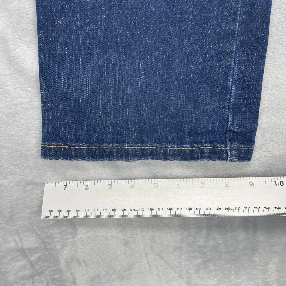 Levi's Jeans Mens 33x30 Blue Denim Whiskered Faded Low Rise 527 Slim Bootcut Leg
